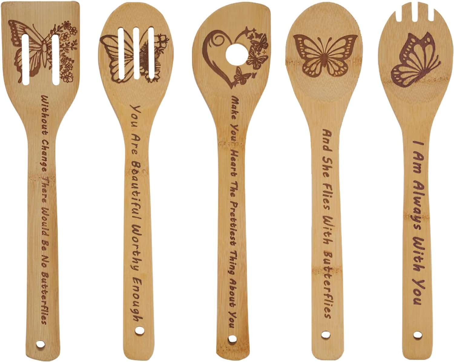 Butterfly Wooden Cooking Spoons