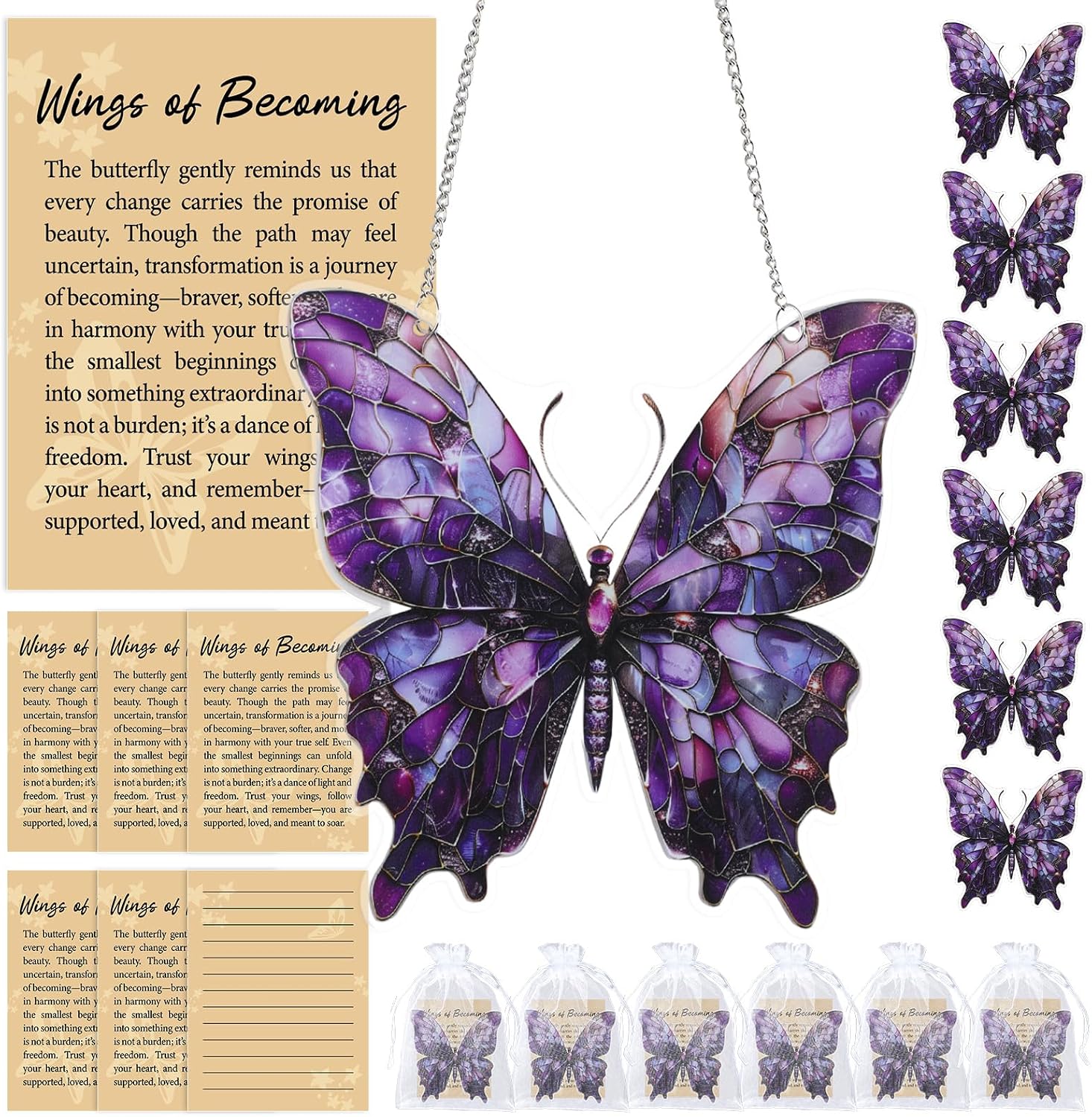 Colorful Acrylic Butterfly Suncatcher