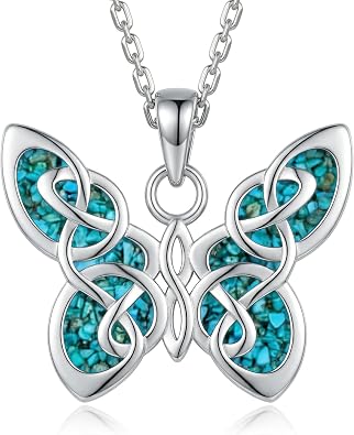 White Gold Plated Butterfly Necklace