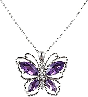 Butterfly amethyst necklace