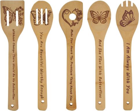 Butterfly Wooden Cooking Spoons