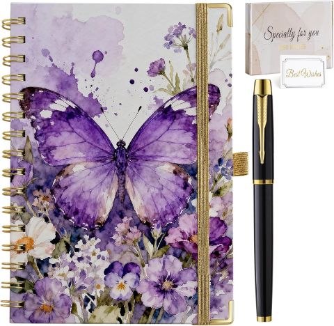 Butterfly Spiral Notebook Journal