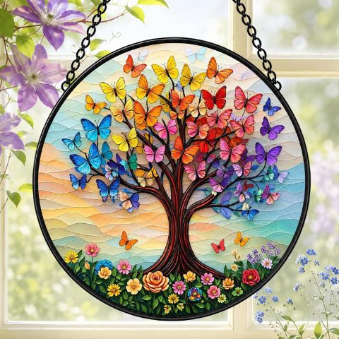 Butterfly Tree of Life Suncatcher